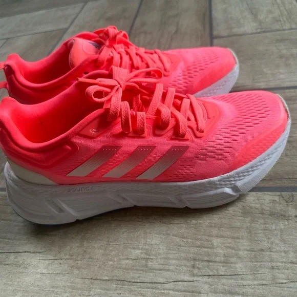 Adidas Women's Neon Pink Athletic Shoes - Picture 1 of 4